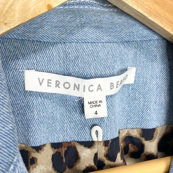 Veronica Beard Miller Dickey Denim Blazer Jacket 4 - Picture 7 of 11